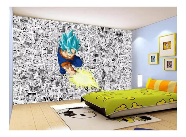 Papel De Parede Dragon Ball Goku Vegetto Anime 7,5m² Dbz609