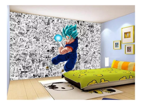 Papel De Parede Dragon Ball Goku Vegetto Anime 7,5m² Dbz611