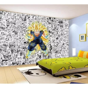 Papel De Parede Dragon Ball Goku Vegetto Anime 7,5m² Dbz613