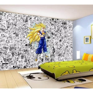 Papel De Parede Dragon Ball Goku Vegetto Anime 7,5m² Dbz614