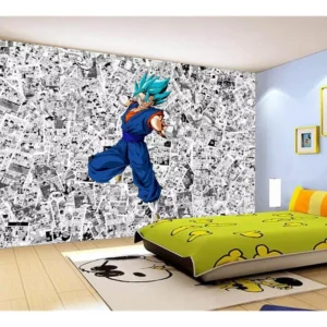 Papel De Parede Dragon Ball Goku Vegetto Anime 7,5m² Dbz615