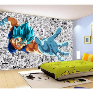 Papel De Parede Dragon Ball Goku Vegetto Anime 7,5m² Dbz616