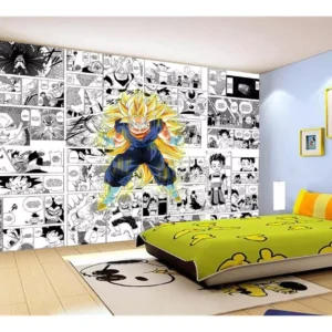 Papel De Parede Dragon Ball Goku Vegetto Anime 7,5m² Dbz727