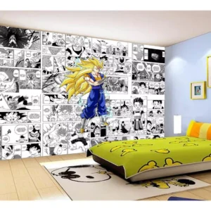 Papel De Parede Dragon Ball Goku Vegetto Anime 7,5m² Dbz728