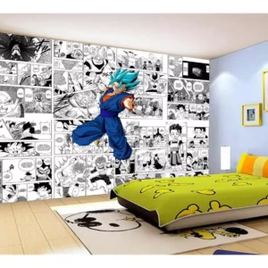 Papel De Parede Dragon Ball Goku Vegetto Anime 7,5m² Dbz729