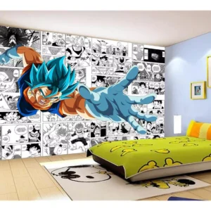 Papel De Parede Dragon Ball Goku Vegetto Anime 7,5m² Dbz730