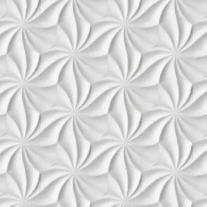 Papel De Parede Efeito Gesso 3d Geométrico Flor 7 18m