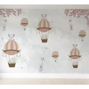 Papel De Parede Elefantinha Quarto De Bebê Menina Pp219 M²