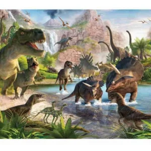 Papel De Parede Em Adesivo Dinossauro Tiranossauro Rex 9,5m²