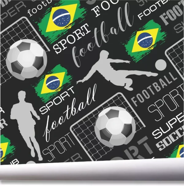 Papel De Parede Esporte Jogo Bola Futebol Quarto Menino A671