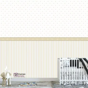 Papel De Parede Estilo Baby Coroa Bege 01 Quarto Feminino