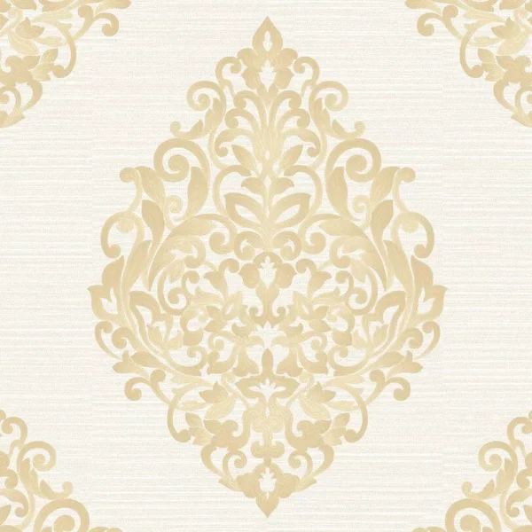 Papel De Parede Fiesta Modern Arranjo Damask Dourado 533081