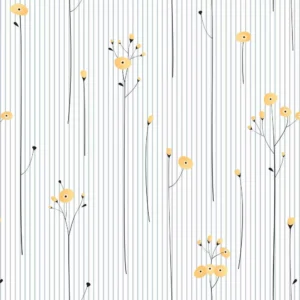 Papel De Parede Flor Floral Delicado Sala Quarto Adesivo 1m