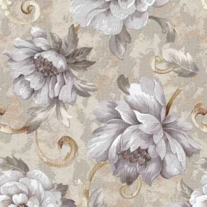 Papel De Parede Floral Artístico Inverno Lavável Vinil 3m