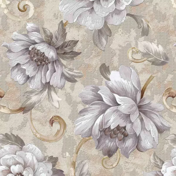 Papel De Parede Floral Artístico Inverno Lavável Vinil 3m