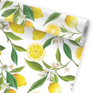 Papel De Parede Floral Arvore Fruta Folhas Kit 02 Rolos A488