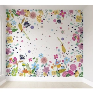 Papel De Parede Floral Colorido Autocolante Vr258 3m²