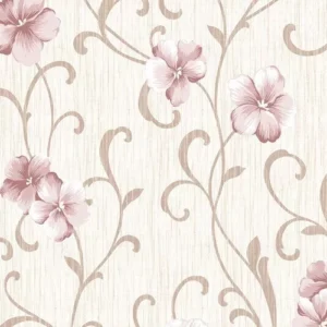 Papel De Parede Floral Com Delicadas Flores Fl56