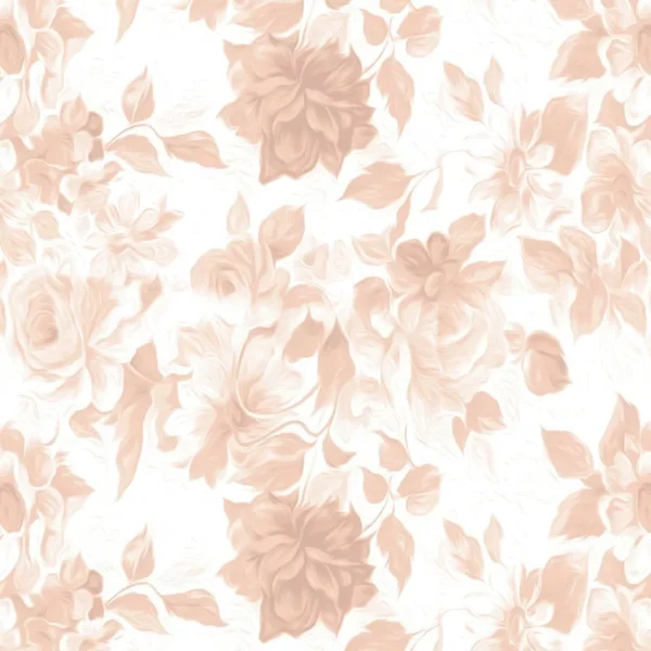 Papel De Parede Floral Delicadas Flores Salmão Fl60