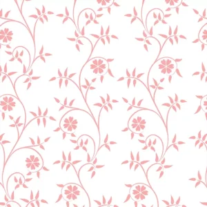 Papel De Parede Floral Delicado Rosa Claro Lavável Vinil 3m