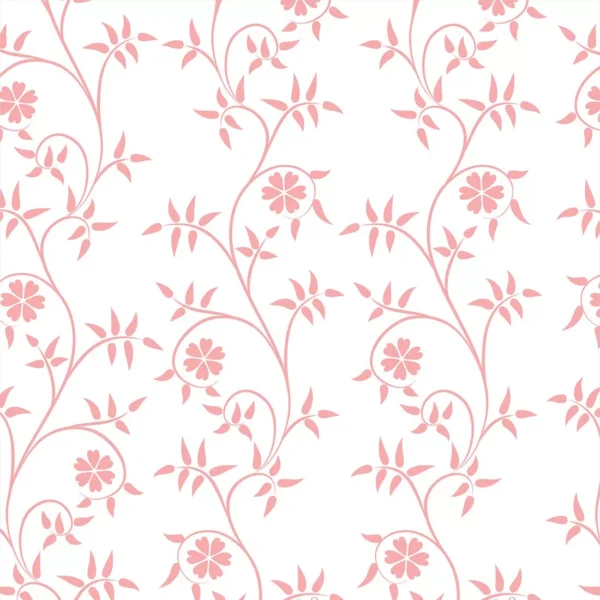 Papel De Parede Floral Delicado Rosa Claro Lavável Vinil 3m