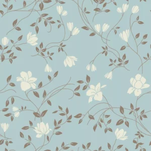 Papel De Parede Floral Delicado Verde Claro Vinil 3mt