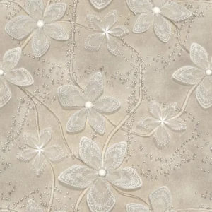 Papel De Parede Floral Elegance Neutro Bege Sala Quarto 3m