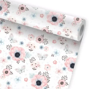 Papel De Parede Floral Flores Delicado Kit 02 Rolos A474