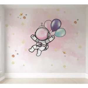 Papel De Parede Floral Flores Menina Infantil Bebê M² Pp497