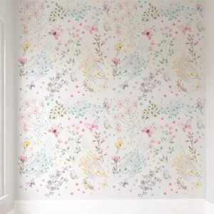 Papel De Parede Floral Flores Quarto Bebê Infantil M² Pp560