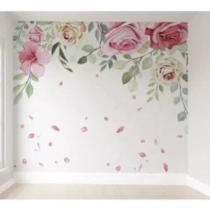 Papel De Parede Floral Infantil Autocolante Vr361 11m²