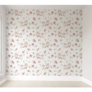 Papel De Parede Floral Infantil Feminino Para Quarto Bebê M²