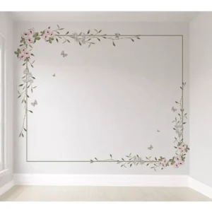 Papel De Parede Floral Infantil Pp118 M²