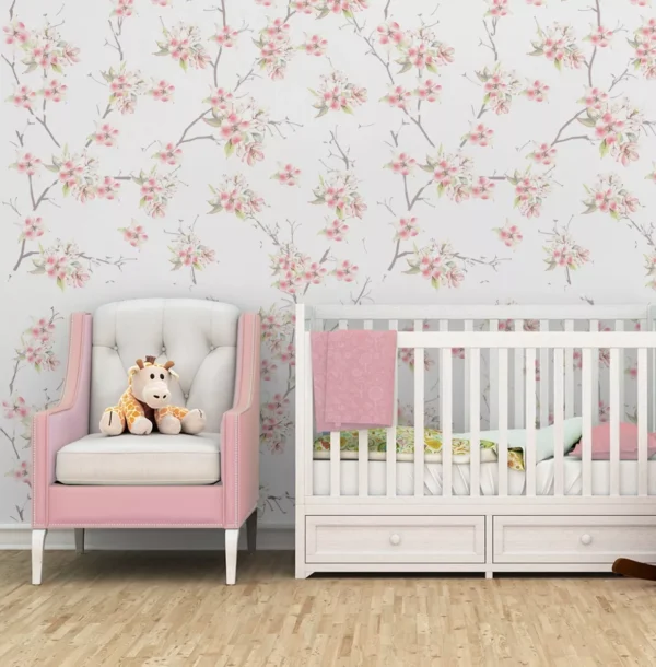 Papel De Parede Floral Infantil Pp276 M²