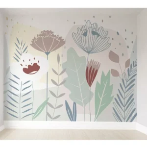 Papel De Parede Floral Infantil Pp336 M²