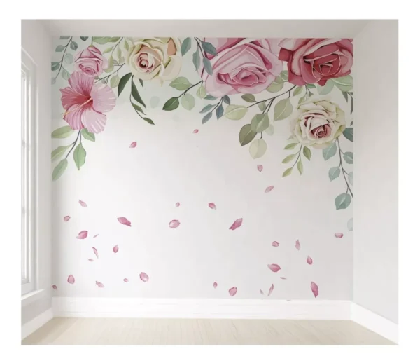 Papel De Parede Floral Infantil Pp361 M²