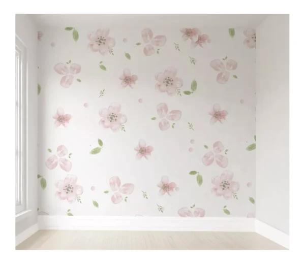 Papel De Parede Floral Infantil Pp78 M²