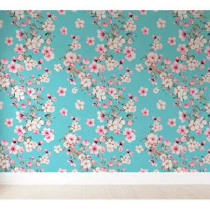 Papel De Parede Floral Infantil Quarto Bebê Menina M² Pp478