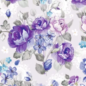 Papel De Parede Floral Para Quarto Casal Menina Lilas Roxo