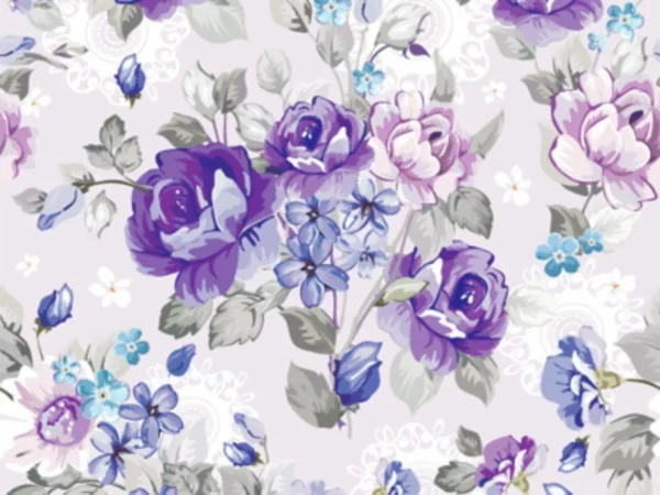 Papel De Parede Floral Para Quarto Casal Menina Lilas Roxo