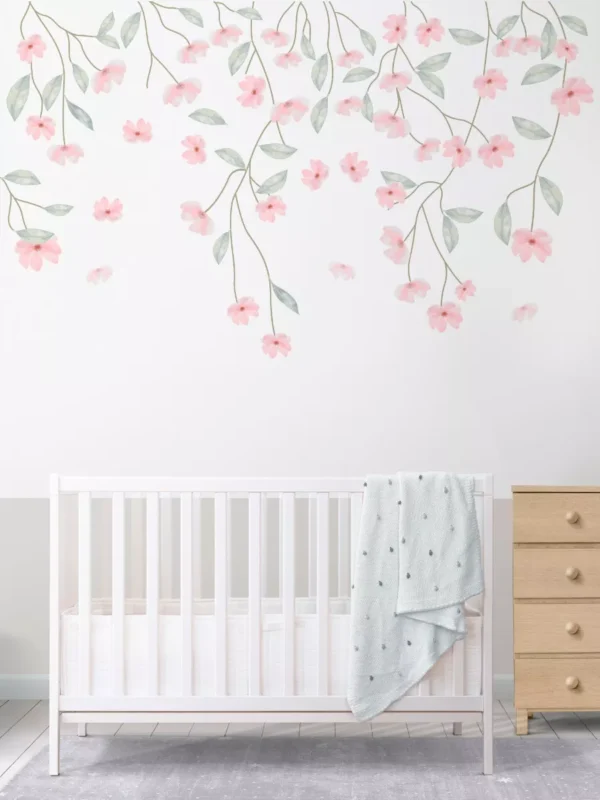 Papel De Parede Floral Rosa Menina Infantil 4m² Pp546