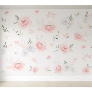 Papel De Parede Floral Rosas Flores Florido Adesivo Pp459 M²