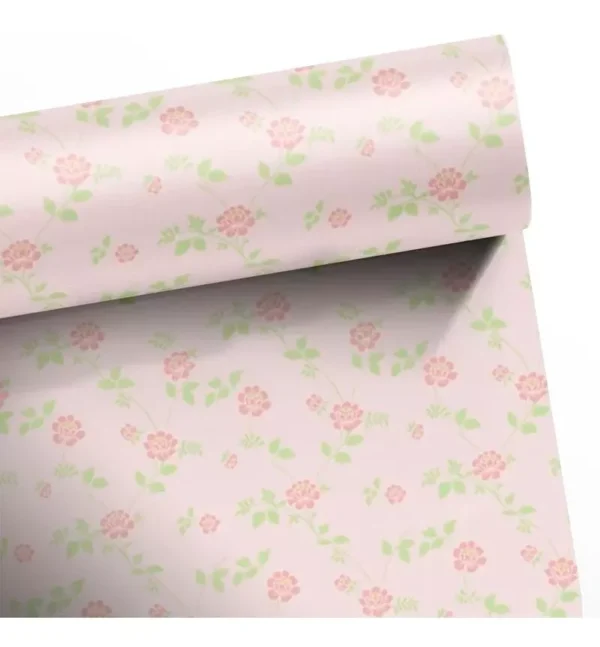 Papel De Parede Floral Rosas Retrô 0,58x3,00m