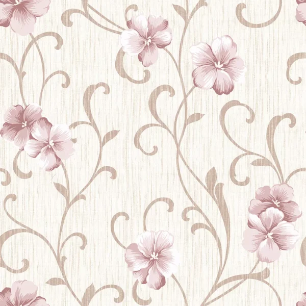 Papel De Parede Floral Rose Adesivo Lavavel Sala Quarto 3m