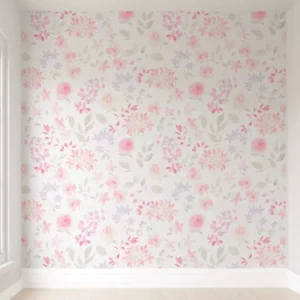 Papel de parede florals Rosas Menina Infantil Pp521 M²