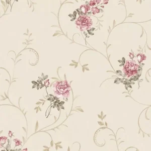 Papel De Parede Flores Floral Arabesco 444b47