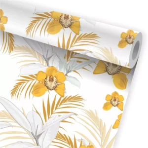 Papel De Parede Flores Folhagem Flor Jardim Tropical A666