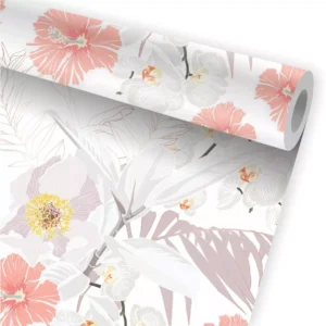 Papel De Parede Flores Jardim Vertical Folhagem Folhas A752