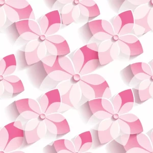 Papel De Parede Flores Rosa Menina Efeito 3d Floral 12 Mts