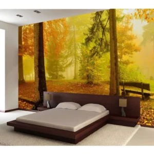 Papel De Parede Floresta Paisagem Sala Quarto Natureza M35